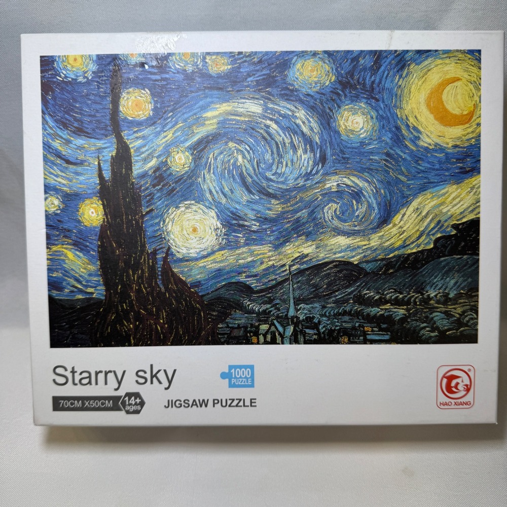 Hao Xiang Starry Sky 1000 Piece Jigsaw Puzzle Van Gogh Art 70x50cm NEW 88317